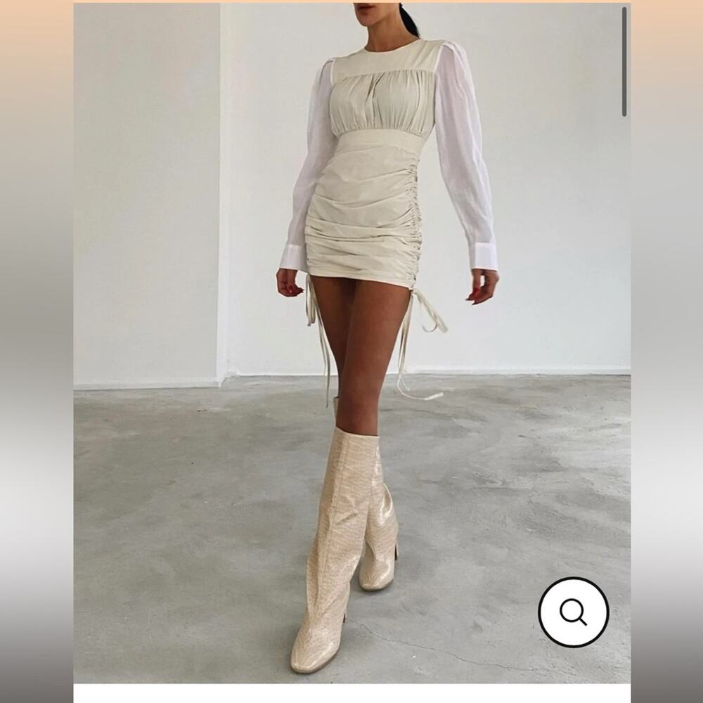 Coastal cowgirl Piral cream mini dress - Picture 5 of 11